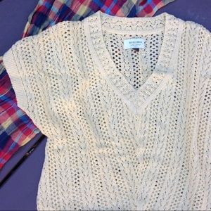 Yellow Knitted Sonoma Short Sleeve Sweater sz S